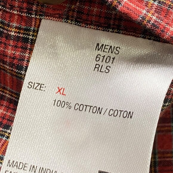 Woolrich Shirt Mens XL Red Tartan Plaid Original Outdoor Wear‎ Button-Down Hike - Picture 9 of 16